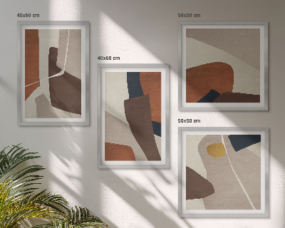 Set de cuadros modernos para salón Formas modernas abstractas