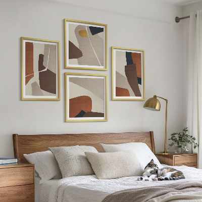 Set de cuadros modernos para salón Formas modernas abstractas