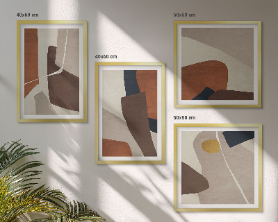 Set de cuadros modernos para salón Formas modernas abstractas