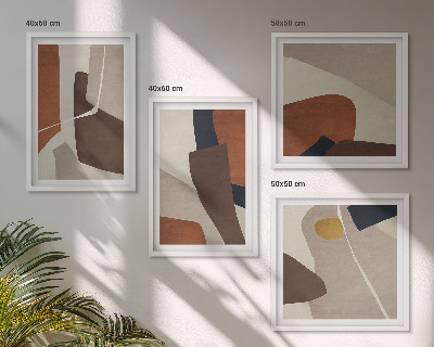 Set de cuadros modernos para salón Formas modernas abstractas