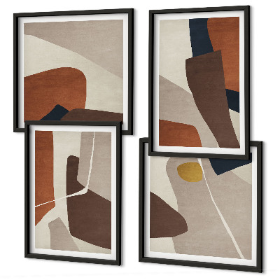 Set de cuadros modernos para salón Formas modernas abstractas
