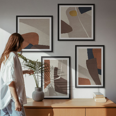 Set de cuadros modernos para salón Formas modernas abstractas