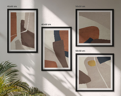 Set de cuadros modernos para salón Formas modernas abstractas