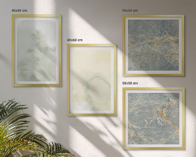 Set de 4 cuadros para salón Pinturas de acuarela en tonos pastel sobre lienzo