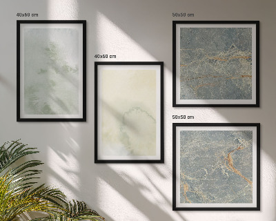 Set de 4 cuadros para salón Pinturas de acuarela en tonos pastel sobre lienzo