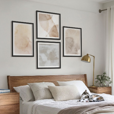 Galería de pared Texturas cálidas de acuarela pastel
