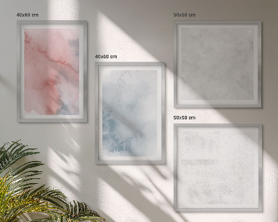 Set de 4 cuadros para salón Texturas de acuarela en tonos pastel