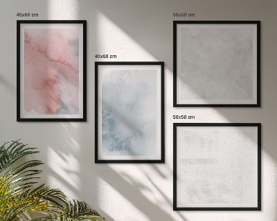 Set de 4 cuadros para salón Texturas de acuarela en tonos pastel