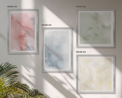 Galería de pared acuarelas de colores pastel