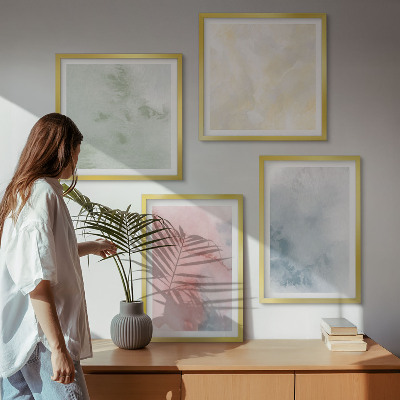 Galería de pared acuarelas de colores pastel