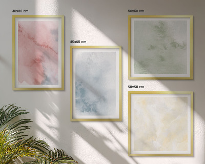 Galería de pared acuarelas de colores pastel