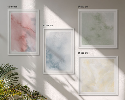 Galería de pared acuarelas de colores pastel