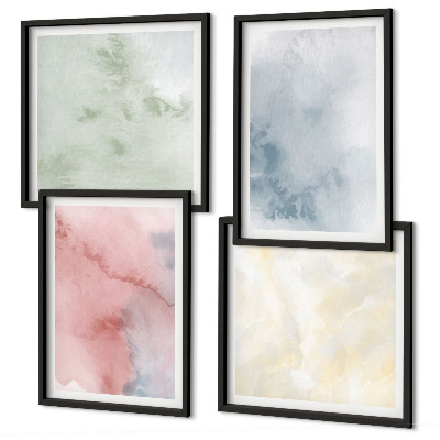 Galería de pared acuarelas de colores pastel