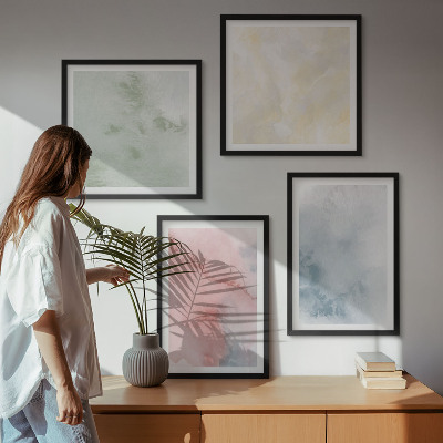 Galería de pared acuarelas de colores pastel