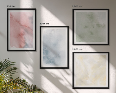 Galería de pared acuarelas de colores pastel
