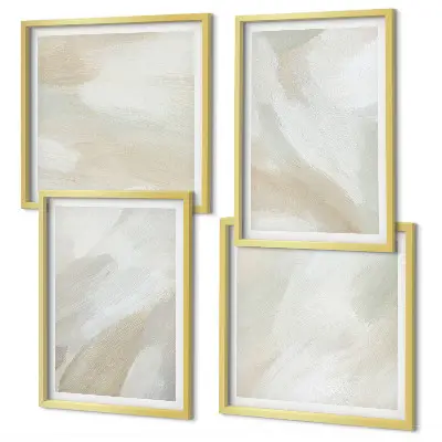 Galería de pared decoración con pinceladas abstractas sobre lienzo