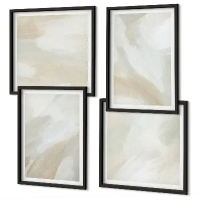 Galería de pared decoración con pinceladas abstractas sobre lienzo