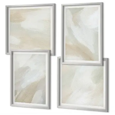 Galería de pared decoración con pinceladas abstractas sobre lienzo