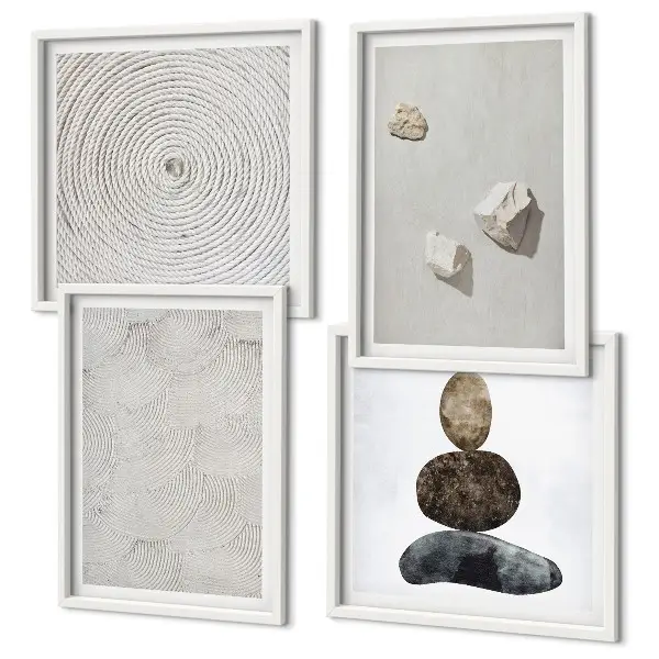 Set de cuadros modernos para salón pintura sobre arenisca