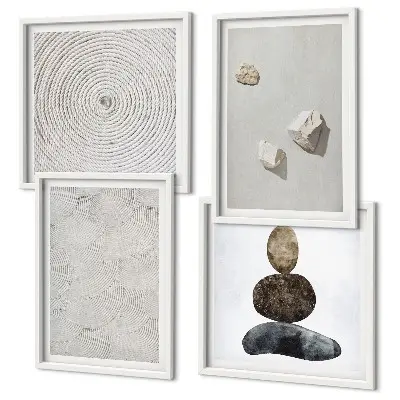 Set de cuadros modernos para salón pintura sobre arenisca