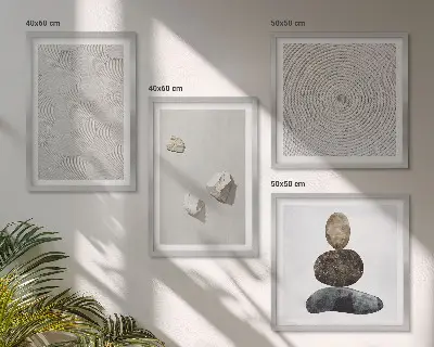 Set de cuadros modernos para salón pintura sobre arenisca