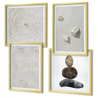 Set de cuadros modernos para salón pintura sobre arenisca