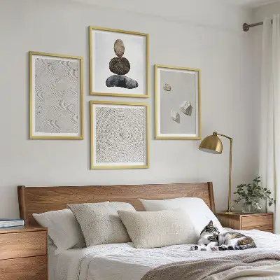 Set de cuadros modernos para salón pintura sobre arenisca