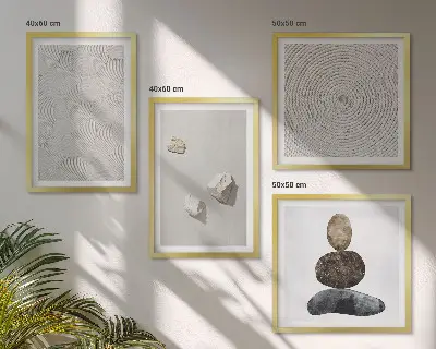 Set de cuadros modernos para salón pintura sobre arenisca