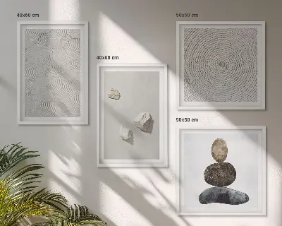 Set de cuadros modernos para salón pintura sobre arenisca