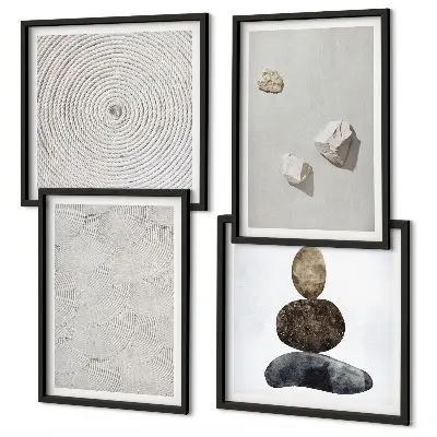 Set de cuadros modernos para salón pintura sobre arenisca