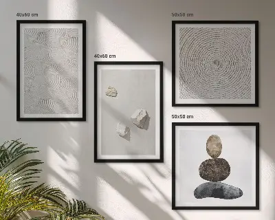 Set de cuadros modernos para salón pintura sobre arenisca