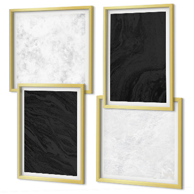 Galería de pared Mármoles oscuros y glamurosos
