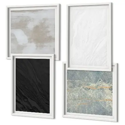 Set de cuadros modernos para salón diseño de texturas de piedra