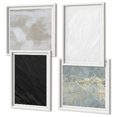 Set de cuadros modernos para salón Texturas de piedra