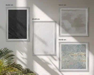 Set de cuadros modernos para salón diseño de texturas de piedra
