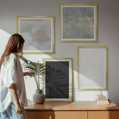 Set de cuadros modernos para salón diseño de texturas de piedra