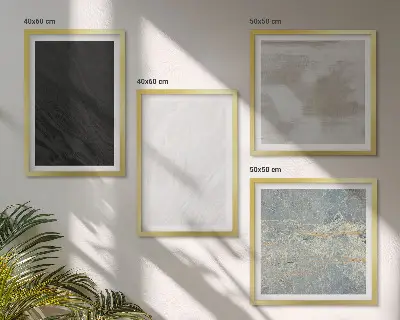 Set de cuadros modernos para salón diseño de texturas de piedra