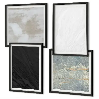 Set de cuadros modernos para salón diseño de texturas de piedra