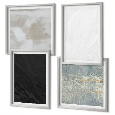 Set de cuadros modernos para salón diseño de texturas de piedra
