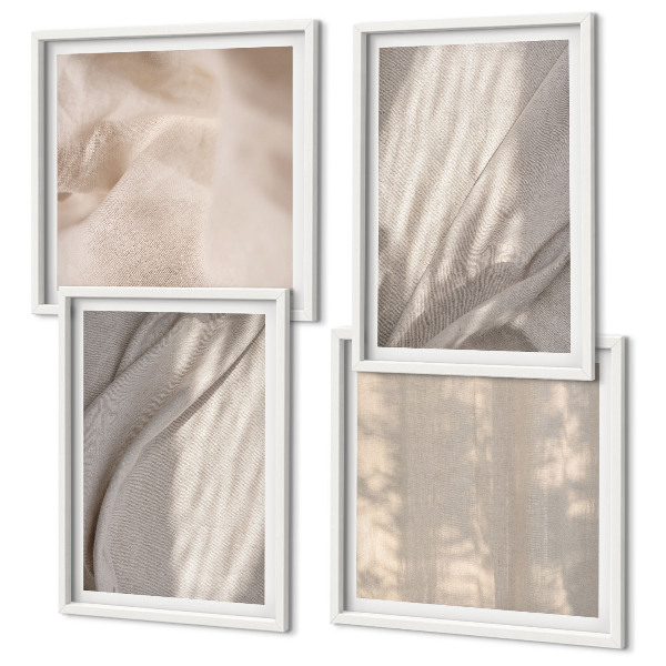 Galería de pared Telas bohemias naturales en primer plano