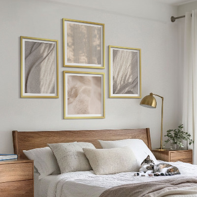 Galería de pared Telas bohemias naturales en primer plano