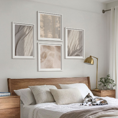 Galería de pared Telas bohemias naturales en primer plano