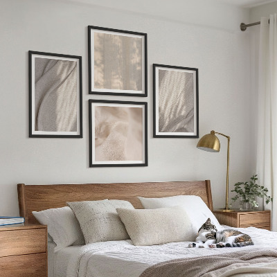 Galería de pared Telas bohemias naturales en primer plano