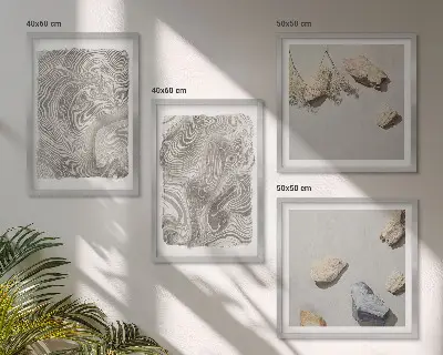 Set de 4 cuadros abstractos modernos decoración para salón