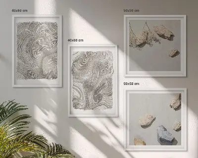 Set de 4 cuadros abstractos modernos decoración para salón