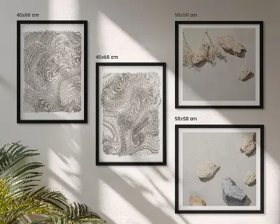 Set de 4 cuadros abstractos modernos decoración para salón