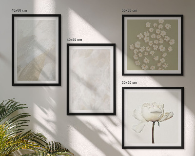 Set de cuadros modernos para salón Flores, texturas bohemias de moda