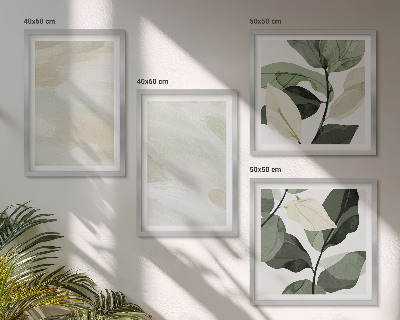 Set de 4 cuadros para salón Pinturas abstractas bohemias de colores brillantes