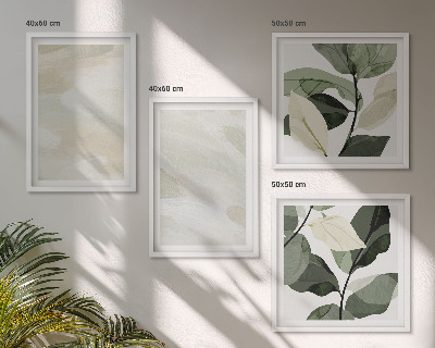 Set de 4 cuadros para salón Pinturas abstractas bohemias de colores brillantes