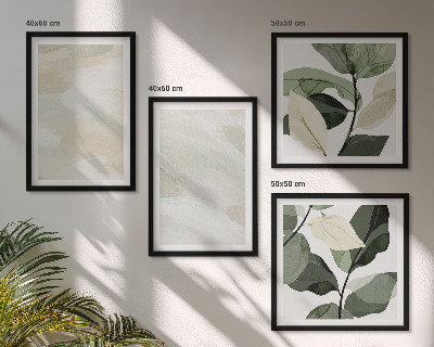 Set de 4 cuadros para salón Pinturas abstractas bohemias de colores brillantes